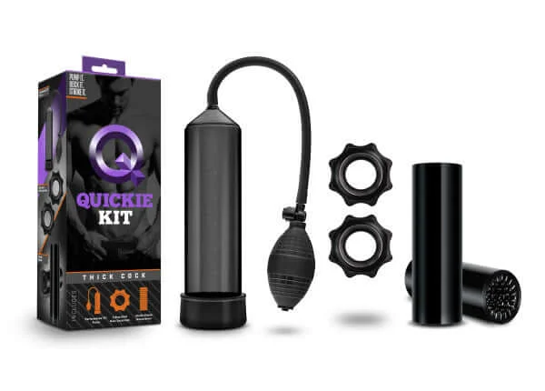 Quickie Kit Thick Cock Penis Pump Black