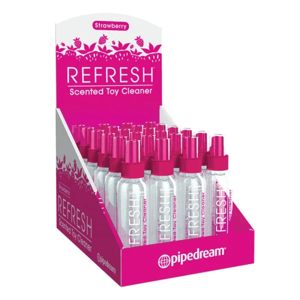 Toy Cleaner Strawberry – 24 Count Display – 4 Fl. Oz. Bottles